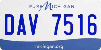 MI license plate DAV7516