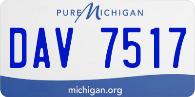 MI license plate DAV7517