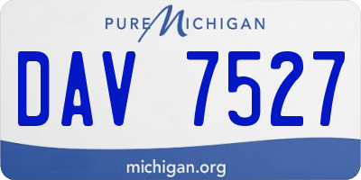 MI license plate DAV7527