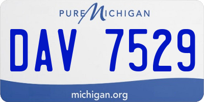 MI license plate DAV7529