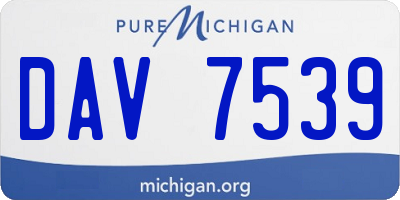 MI license plate DAV7539