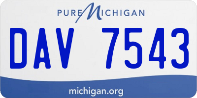 MI license plate DAV7543