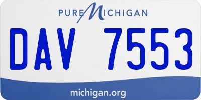 MI license plate DAV7553