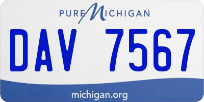 MI license plate DAV7567