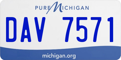 MI license plate DAV7571
