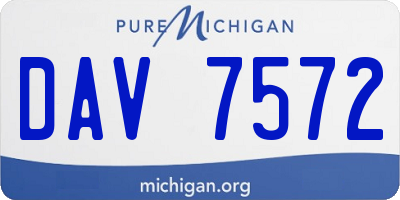 MI license plate DAV7572