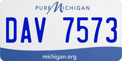 MI license plate DAV7573