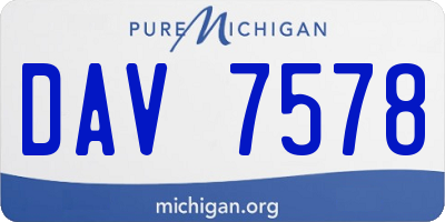 MI license plate DAV7578