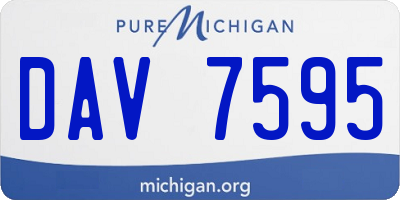 MI license plate DAV7595