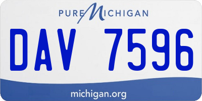 MI license plate DAV7596