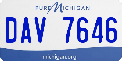 MI license plate DAV7646