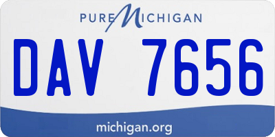 MI license plate DAV7656