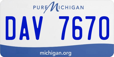 MI license plate DAV7670