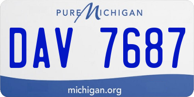 MI license plate DAV7687