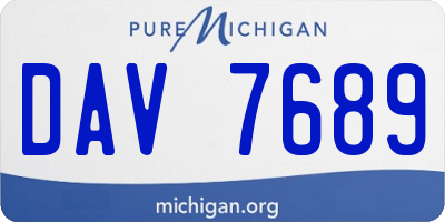 MI license plate DAV7689