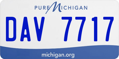 MI license plate DAV7717