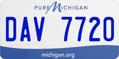 MI license plate DAV7720