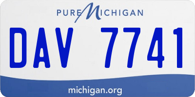 MI license plate DAV7741
