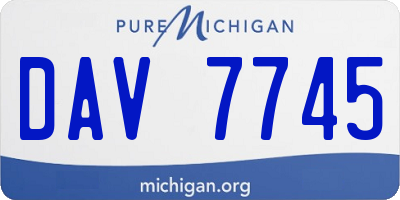 MI license plate DAV7745