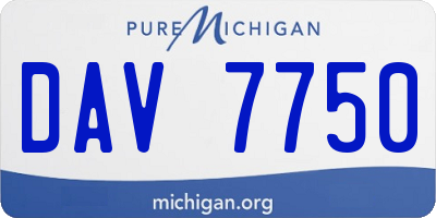 MI license plate DAV7750