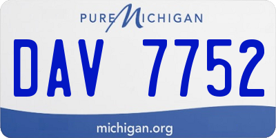 MI license plate DAV7752