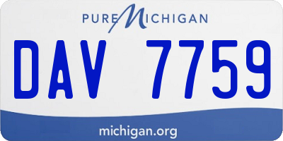MI license plate DAV7759