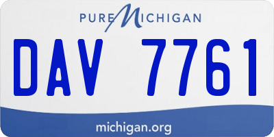 MI license plate DAV7761