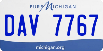 MI license plate DAV7767