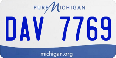 MI license plate DAV7769