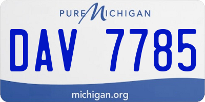 MI license plate DAV7785