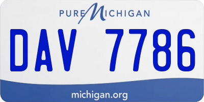 MI license plate DAV7786