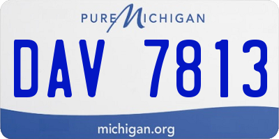 MI license plate DAV7813