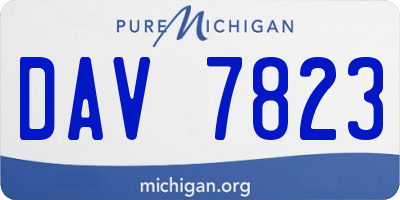 MI license plate DAV7823
