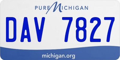 MI license plate DAV7827