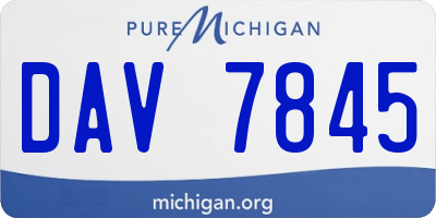 MI license plate DAV7845