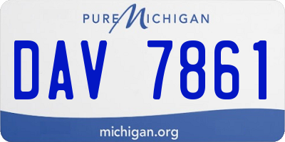 MI license plate DAV7861