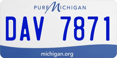 MI license plate DAV7871
