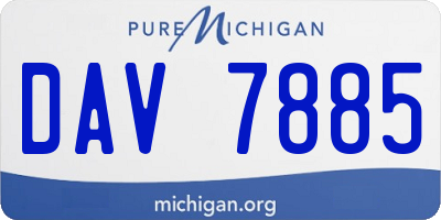 MI license plate DAV7885