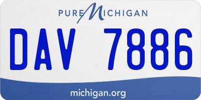 MI license plate DAV7886