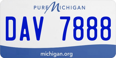 MI license plate DAV7888