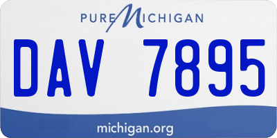 MI license plate DAV7895