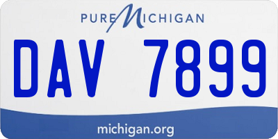 MI license plate DAV7899