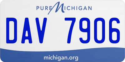 MI license plate DAV7906
