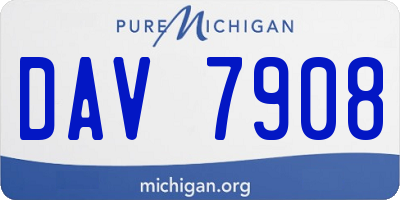 MI license plate DAV7908