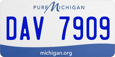 MI license plate DAV7909