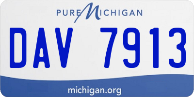 MI license plate DAV7913