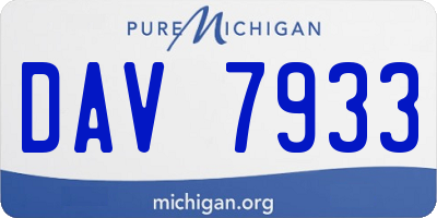 MI license plate DAV7933