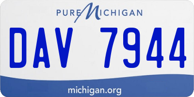 MI license plate DAV7944