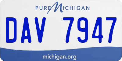 MI license plate DAV7947