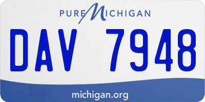 MI license plate DAV7948